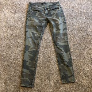 7 For All Mankind Low Rise Skinny Camo Jeans